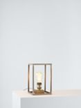 John Lewis Boundary Table Lamp, Brass/Pewter