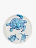 BlissHome Creatures Turtle Round Earthenware Platter, 36.5cm, Blue