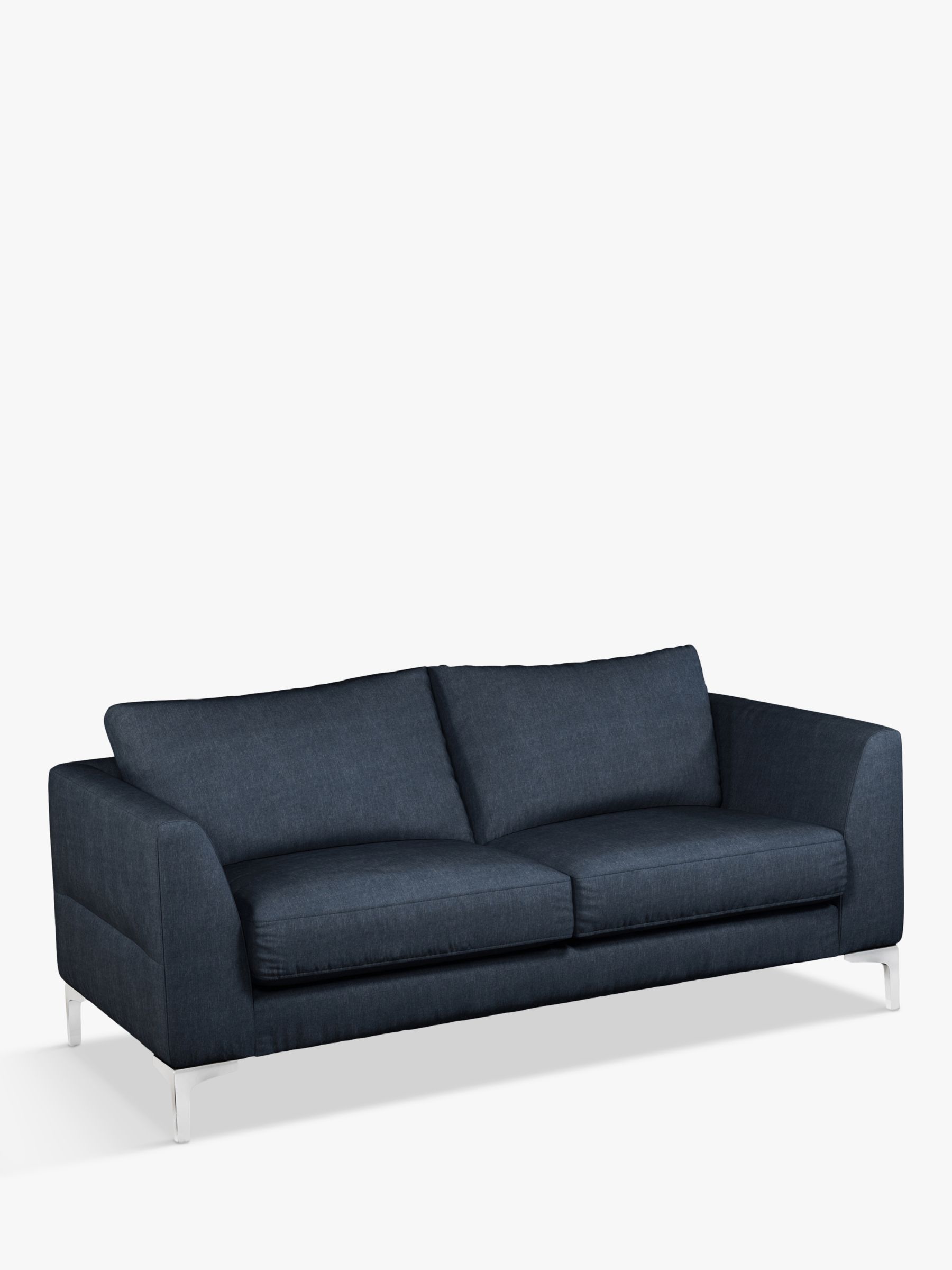 John Lewis & Partners Belgrave Medium 2 Seater Sofa, Metal Leg, Erin Midnight