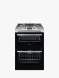 Zanussi ZCK66350 Double Dual Fuel Cooker, 60cm Wide, A Energy Rating