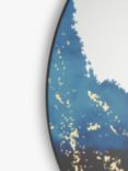 John Lewis Round Art Mirror, 80cm, Blue