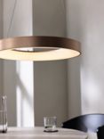 John Lewis Radiance LED Hoop Ceiling Light, Brushed Gold