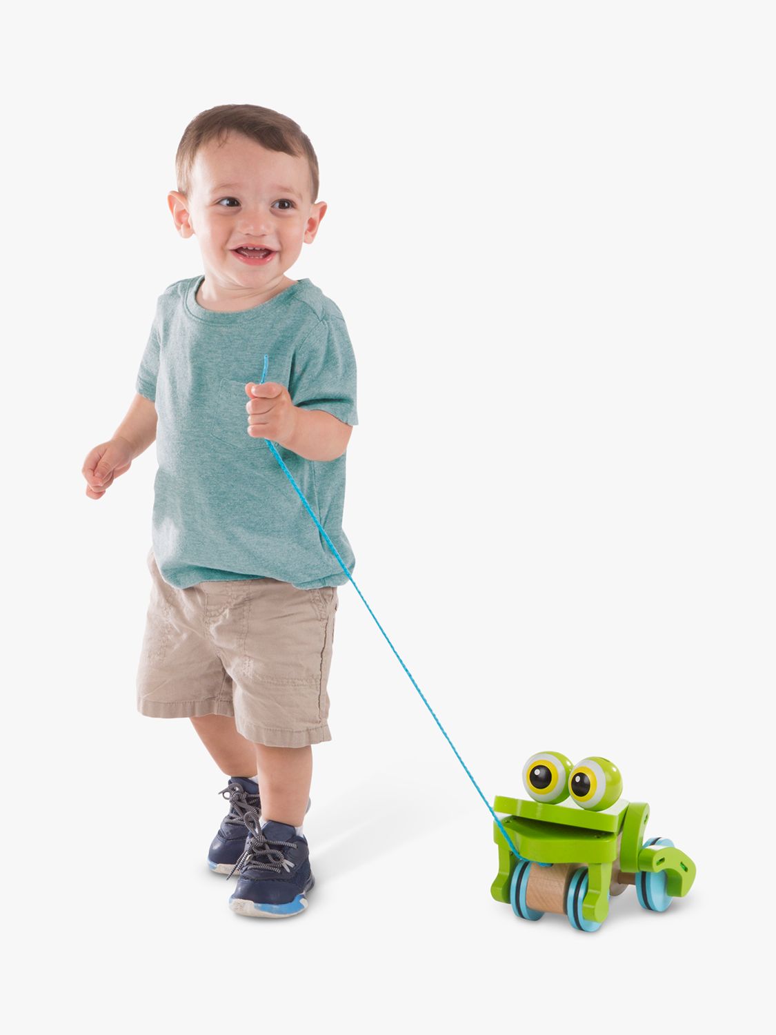 melissa and doug frolicking frog pull toy