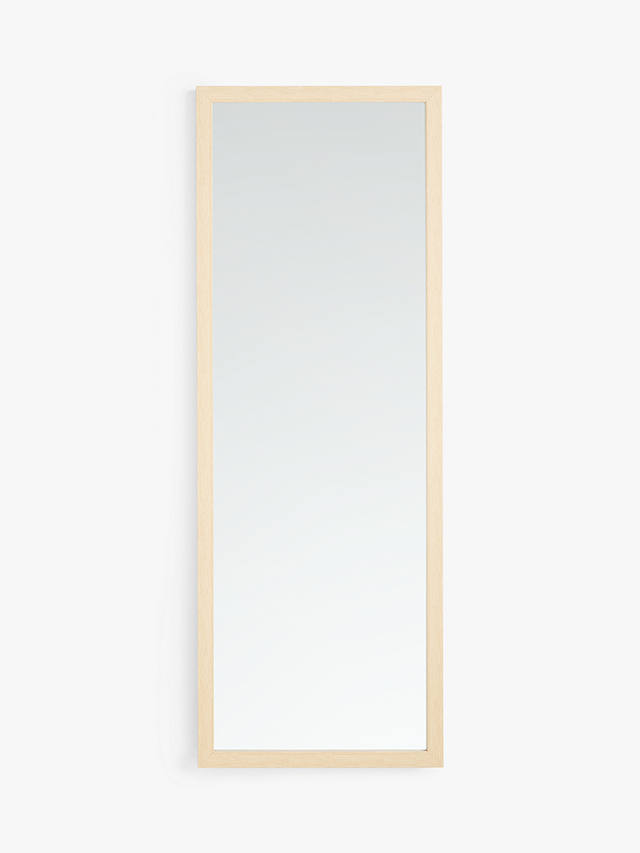ANYDAY John Lewis & Partners Rectangular Wood-Effect Mirror, 125 x 35cm, Natural