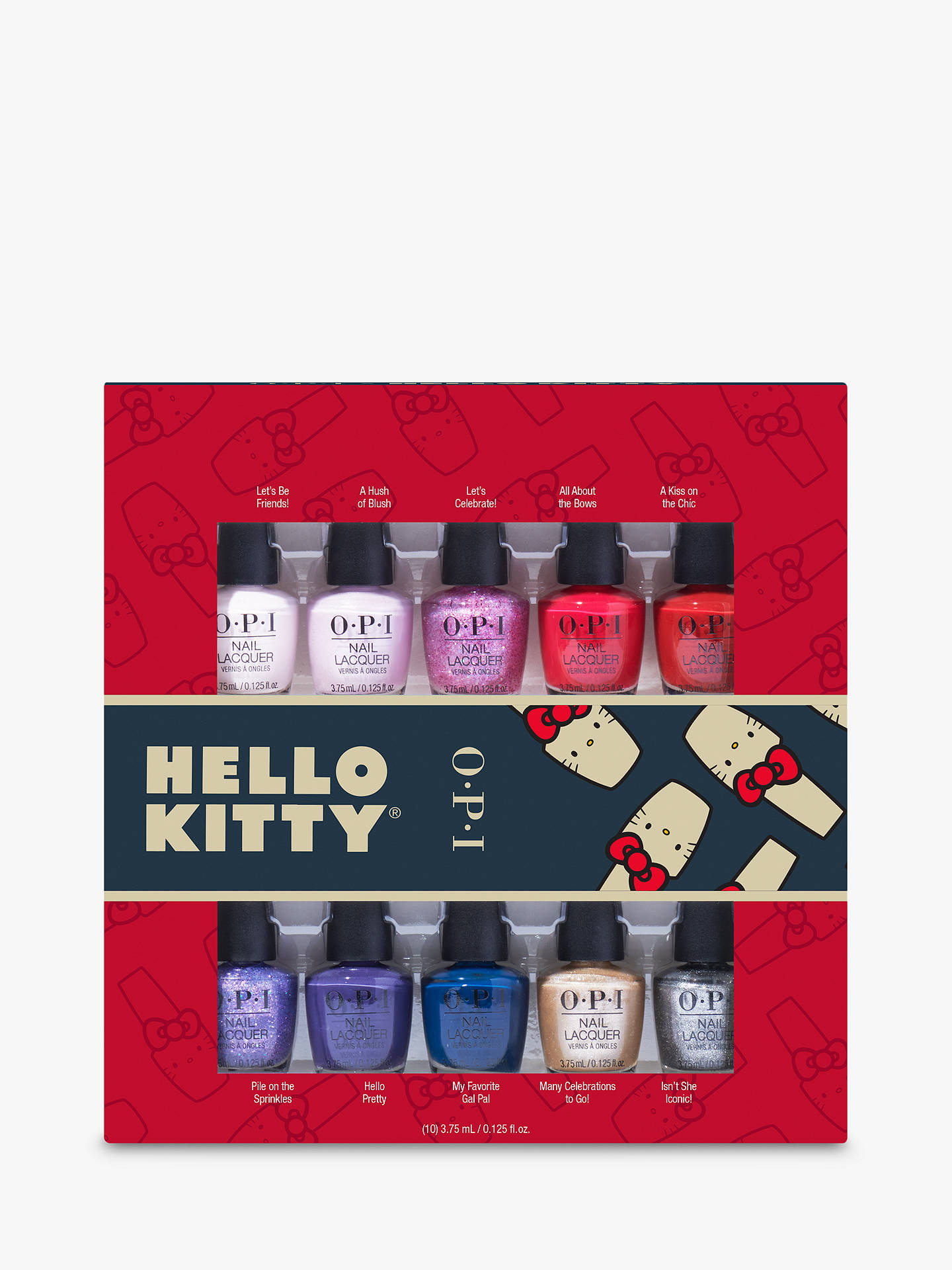 Opi X Hello Kitty Mini Nail Lacquer Gift Set X 10 At John Lewis Partners