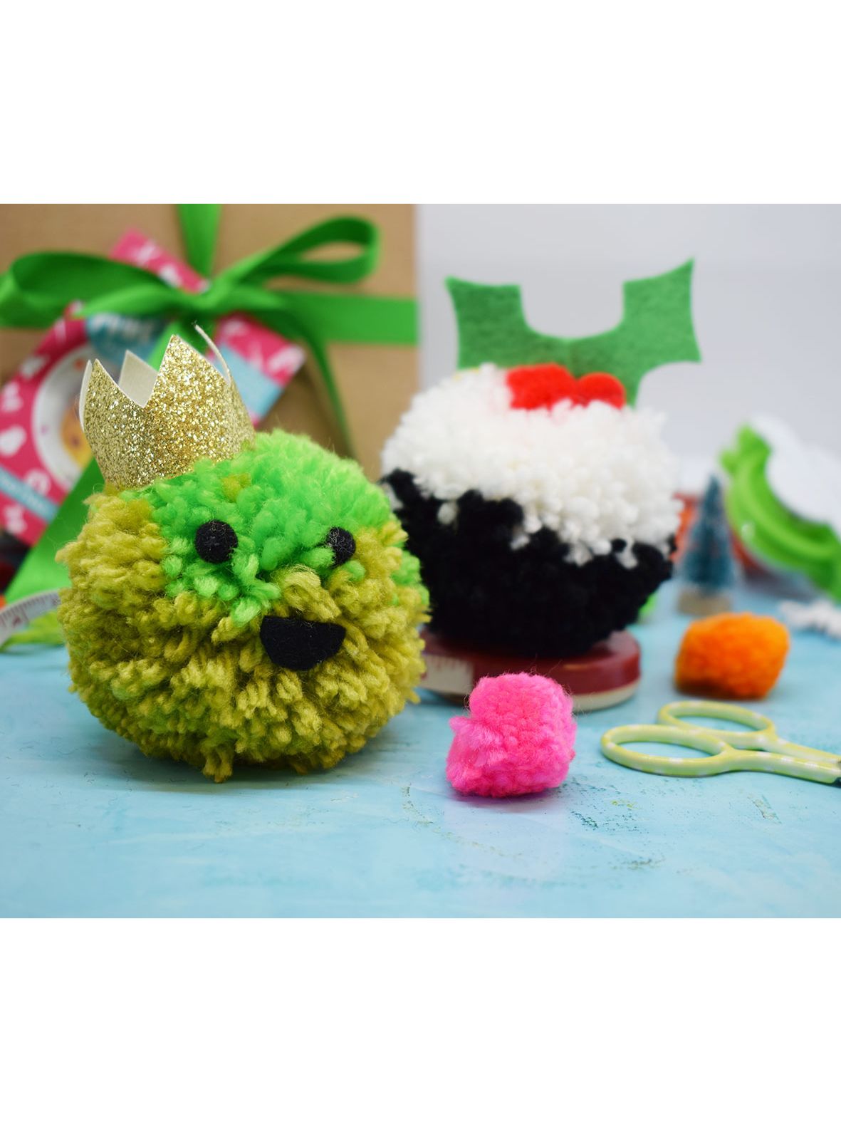 The Make Arcade Christmas Dinner Pom Pom Craft Kit At John Lewis Partners