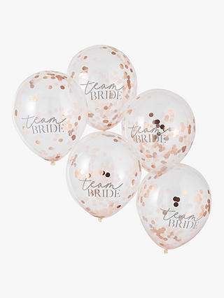Ginger Ray Team Bride Confetti Balloons , Pack of 5