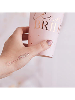 Ginger Ray Rose Gold Team Bride Temporary Tattoos