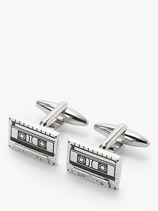 John Lewis & Partners Cassette Cufflinks, Silver
