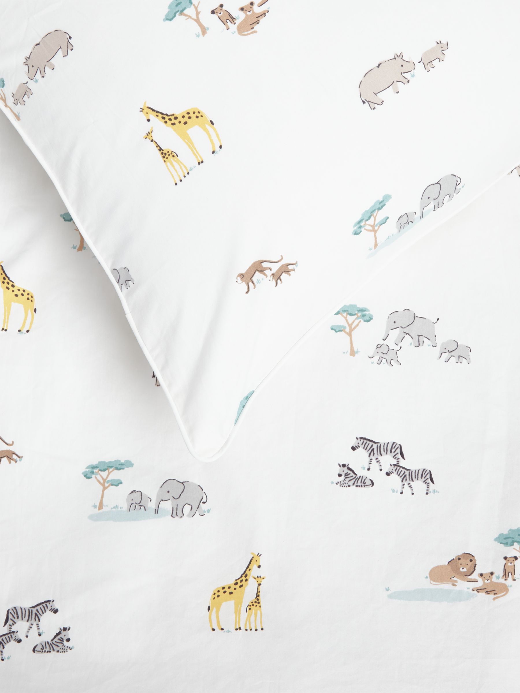 John Lewis Partners Savanna Animal Print Cotbed Duvet Cover And