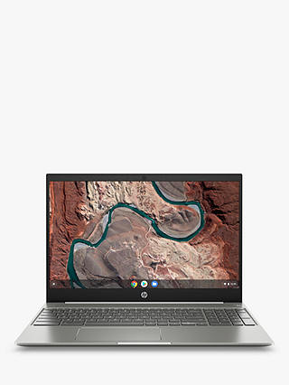 HP 15-de0003na Chromebook Laptop, Intel Core i5 Processor, 8G RAM, 128GB eMMC, 15.6", Silver White