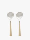 John Lewis & Partners Kainoosh Stainless Steel Serving Spoons, Set of 2, Gold