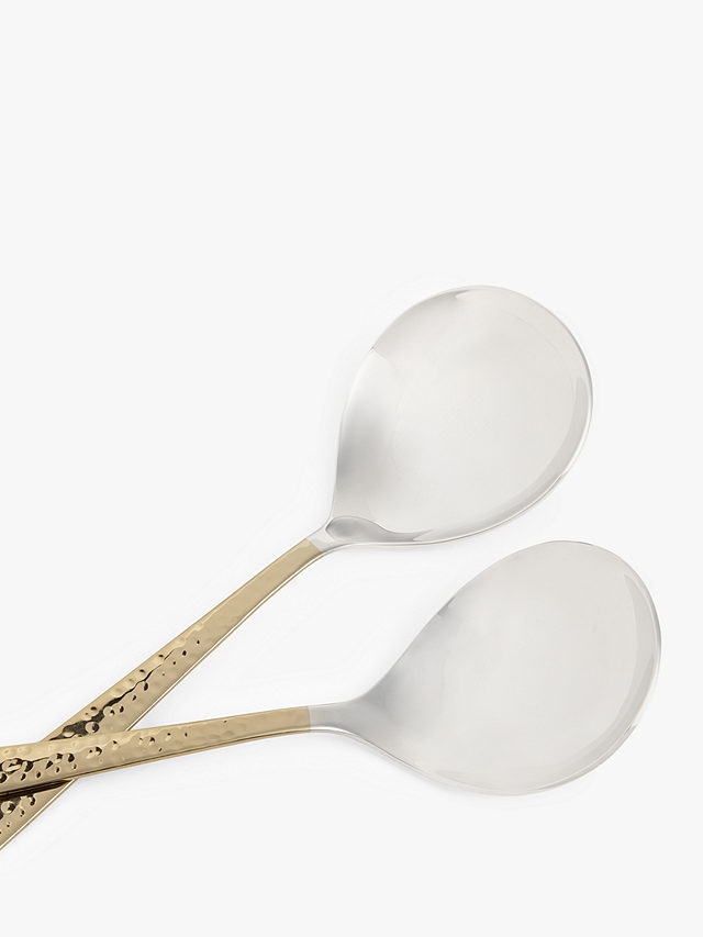 John Lewis Kainoosh Stainless Steel Serving Spoons, Set of 2, Gold