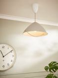 John Lewis & Partners Cupola Rise & Fall Pendant Ceiling Light, Grey