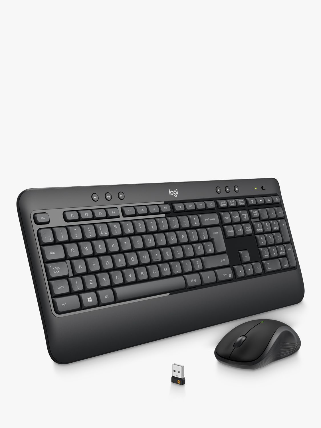 Logitech MK540 Wireless Keyboard and Mouse, Black