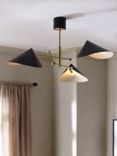 John Lewis Leaf Ceiling Light, Black