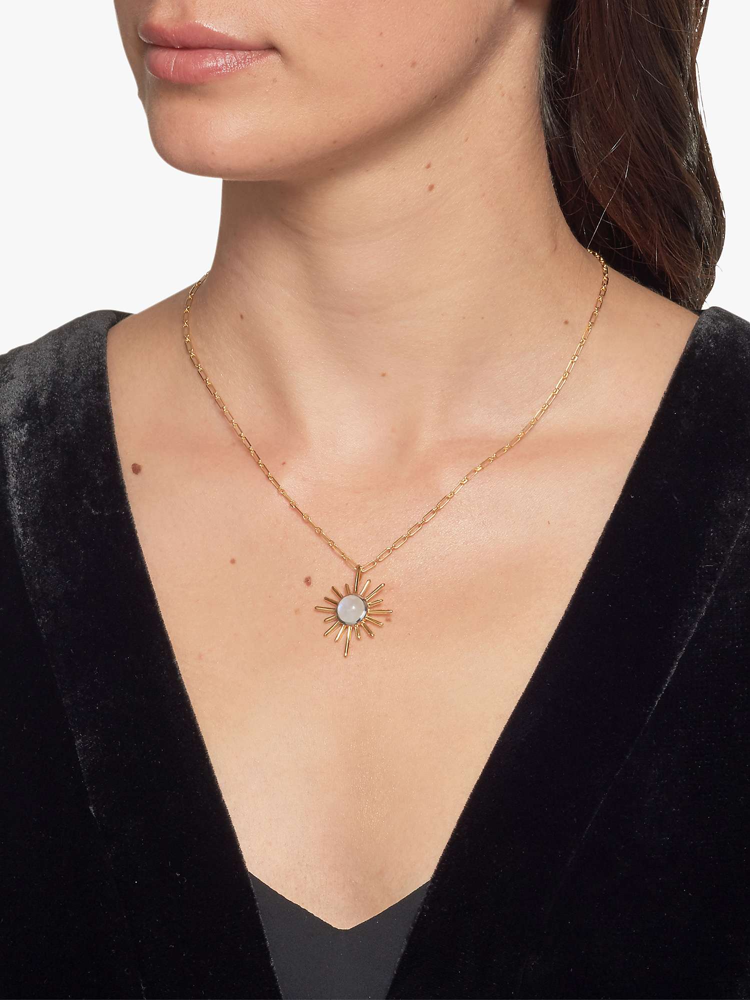 Buy Lola Rose Curio Semi-Precious Stone Celestial Sunburst Pendant Necklace Online at johnlewis.com