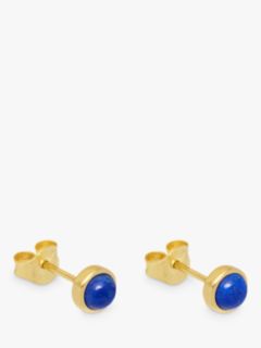 Lola Rose Curio Semi-Precious Stone Stud Earrings, Lapis Lazuli