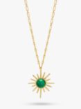 Lola Rose Curio Semi-Precious Stone Celestial Sunburst Pendant Necklace