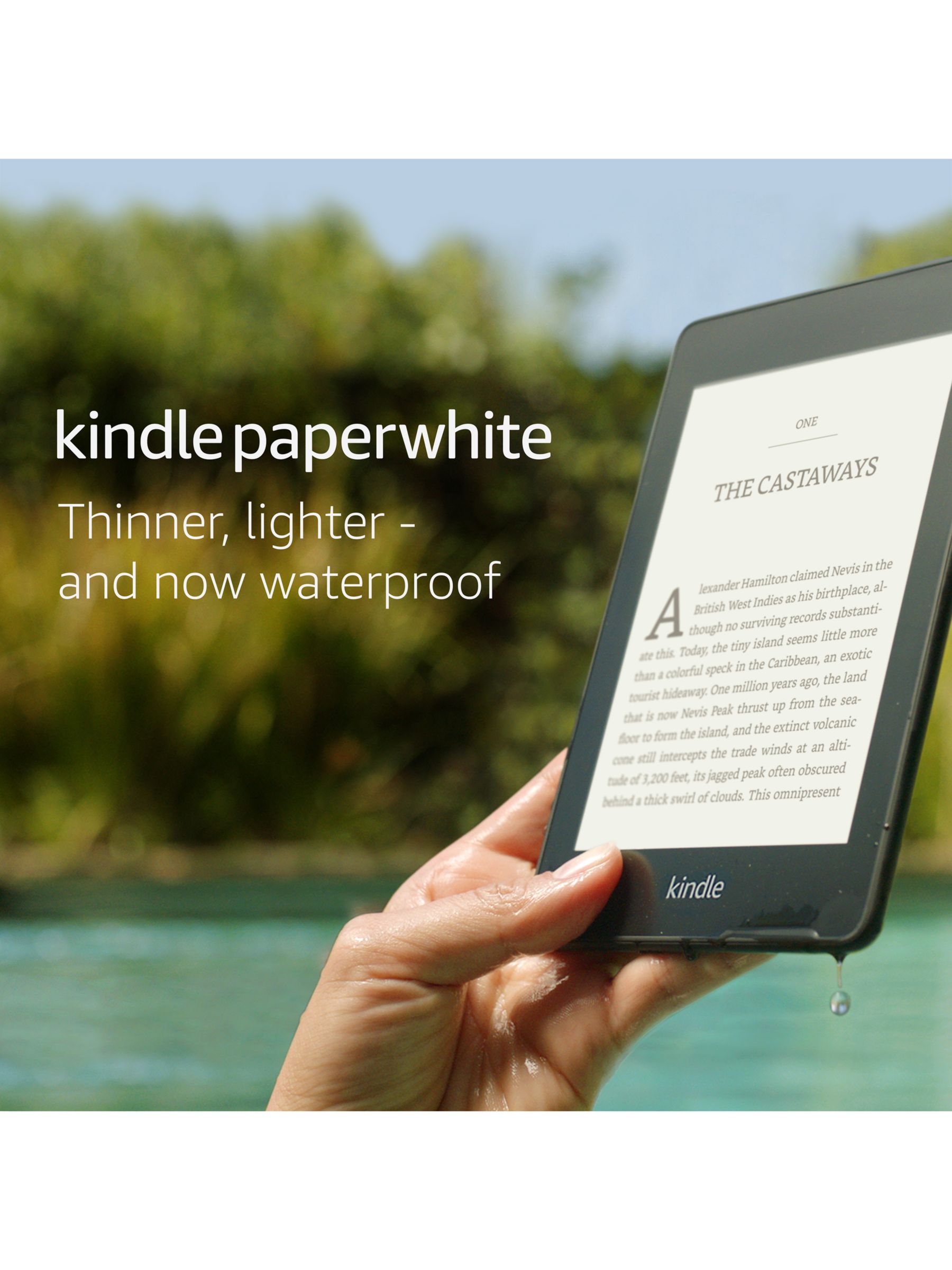 Amazon Kindle Paperwhite, Waterproof eReader, 6" High Resolution