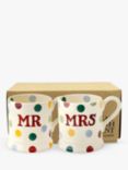 Emma Bridgewater Polka Dot Mr & Mrs Mugs, Set of 2, 310ml, Multi