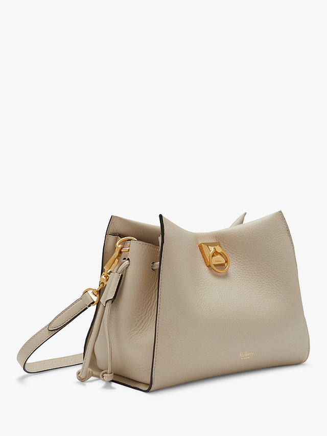 Mulberry Small Iris Heavy Grain & Silky Calf's Leather Shoulder Bag, Chalk 