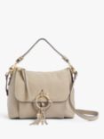 See By Chloé Joan Suede Leather Small Satchel Bag, Motty Grey