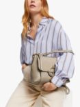 See By Chloé Joan Suede Leather Small Satchel Bag, Motty Grey