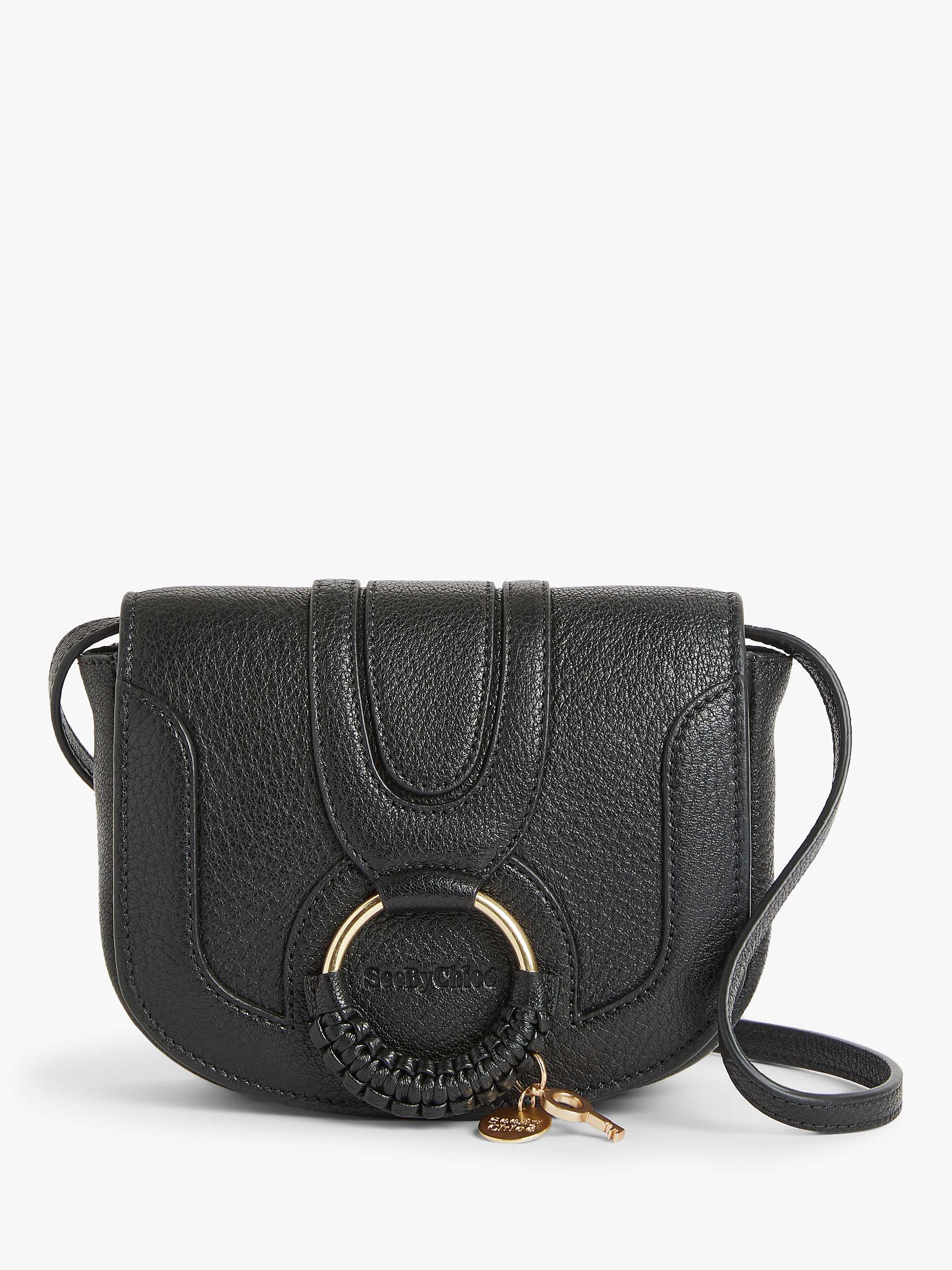 See By Chloé Mini Hana Leather Satchel Bag, Black at John Lewis & Partners