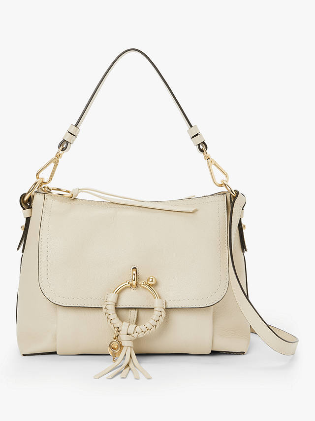 See By Chloé Joan Suede Leather Small Satchel Bag, Cement Beige