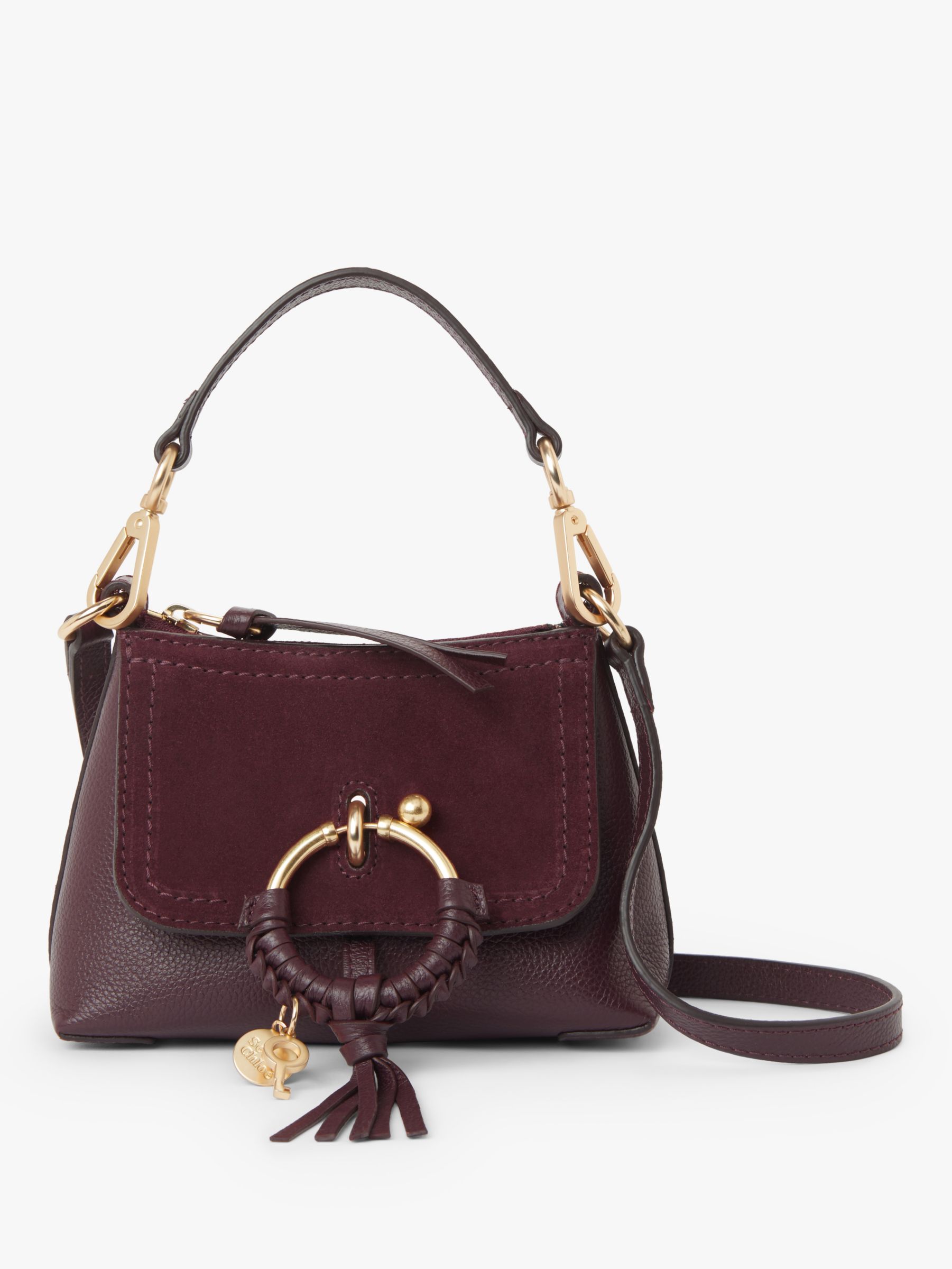 chloe burgundy handbag