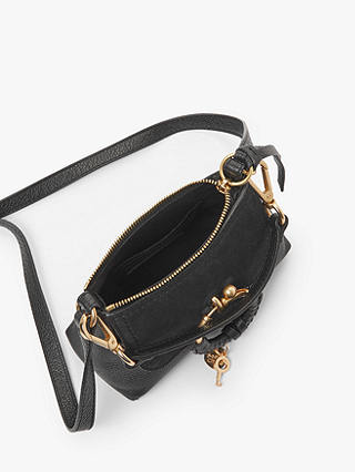 See By Chloé Joan Leather Suede Mini Satchel Bag, Black 