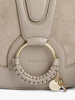 See By Chloé Small Hana Suede Leather Satchel Bag, Motty Grey 