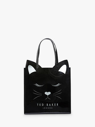 Ted Baker Meowcon Cat Large Icon Shopper Bag, Black