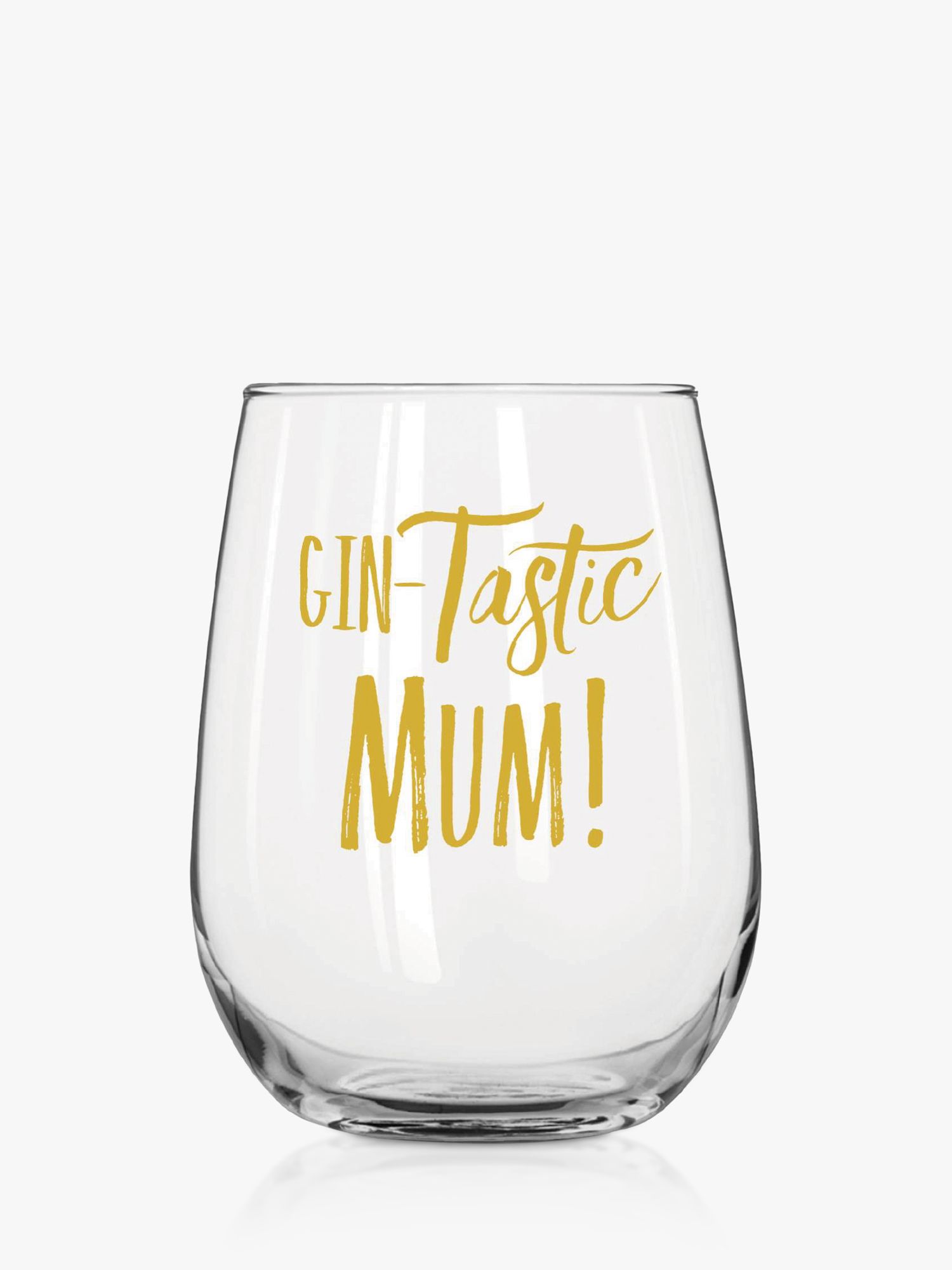 The Just Slate Company The Just Slate Company Gold Foil Gin-Tastic Mum Glass, 483ml, Clear