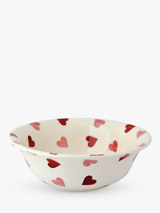 Emma Bridgewater Pink Hearts Cereal Bowl, Pink/Multi, 16.9cm