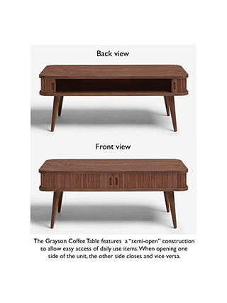 John Lewis & Partners Grayson Storage Coffee Table, Dark