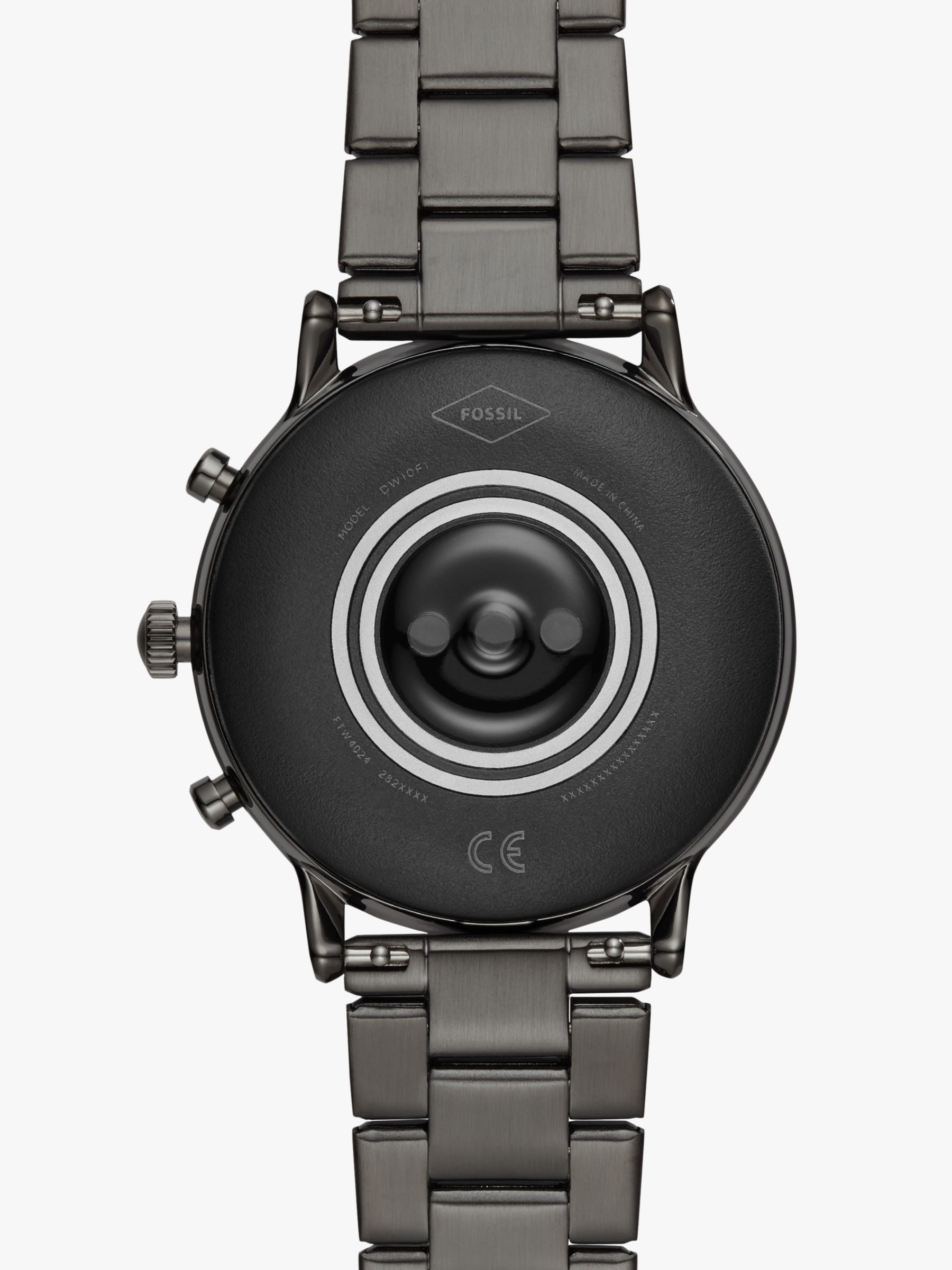 Fossil FTW4024 Men's Bracelet Strap Touch Screen Smartwatch, Grey/Black