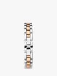 Sekonda 2956 Women's Glass Crystal Bracelet Strap Watch, Silver/Rose Gold