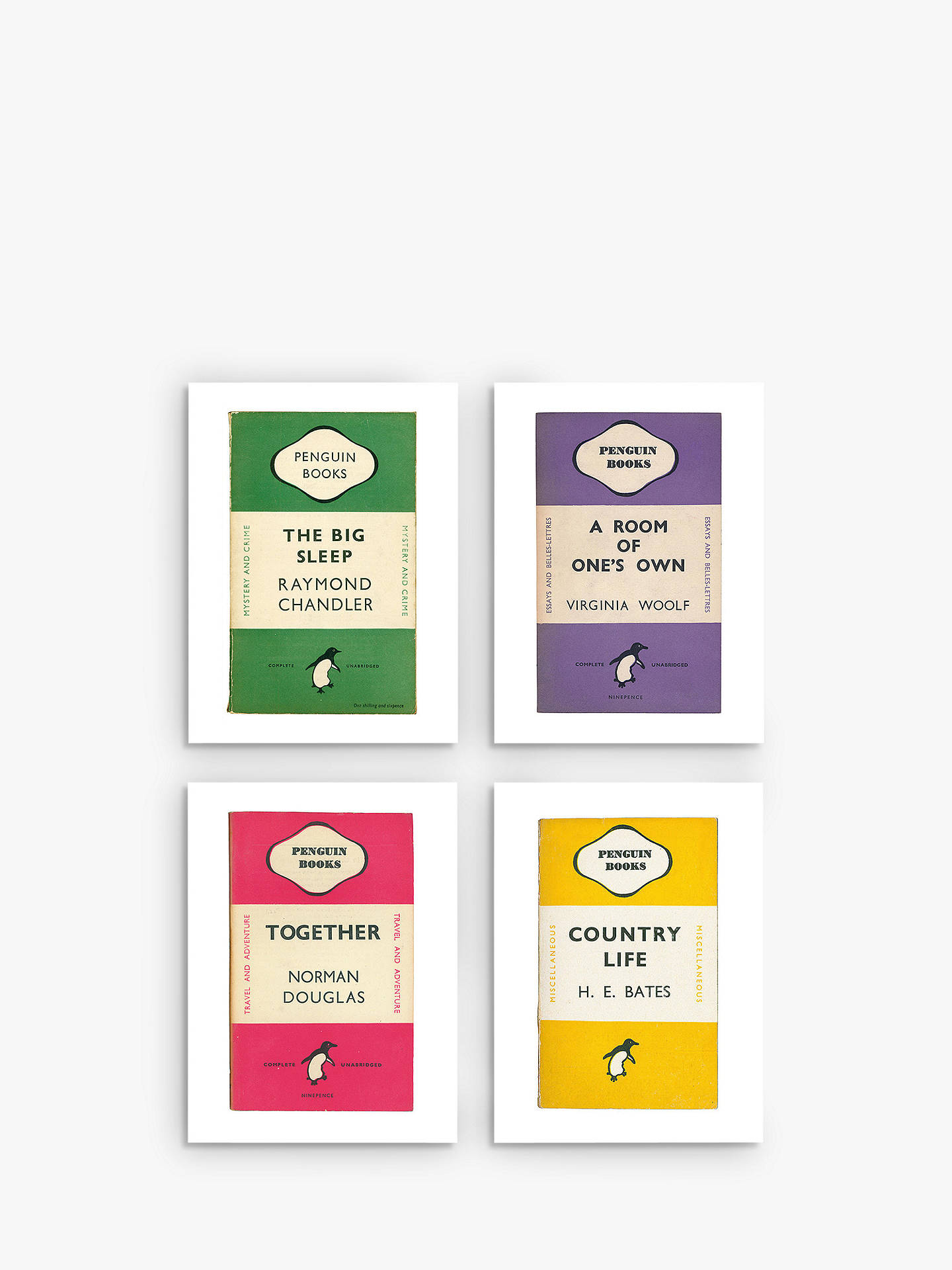 Buy Penguin Books - Classic Literature Covers Unframed Prints, Set of 4, 40 x 30cm, Assorted Online at johnlewis.com