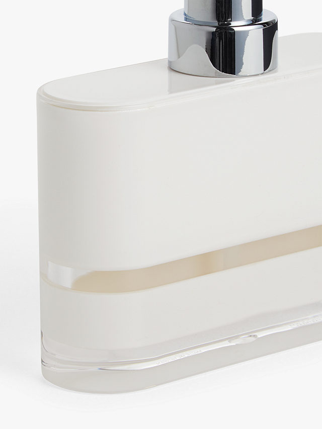 John Lewis Block Stripe Soap Dispenser, White