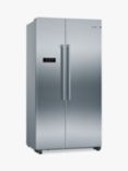 Bosch Serie 4 KAN93VIFPG Freestanding 65/35 American Fridge Freezer, Stainless Steel