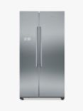 Siemens iQ300 KA93NVIFP Freestanding 65/35 American Fridge Freezer, Stainless Steel