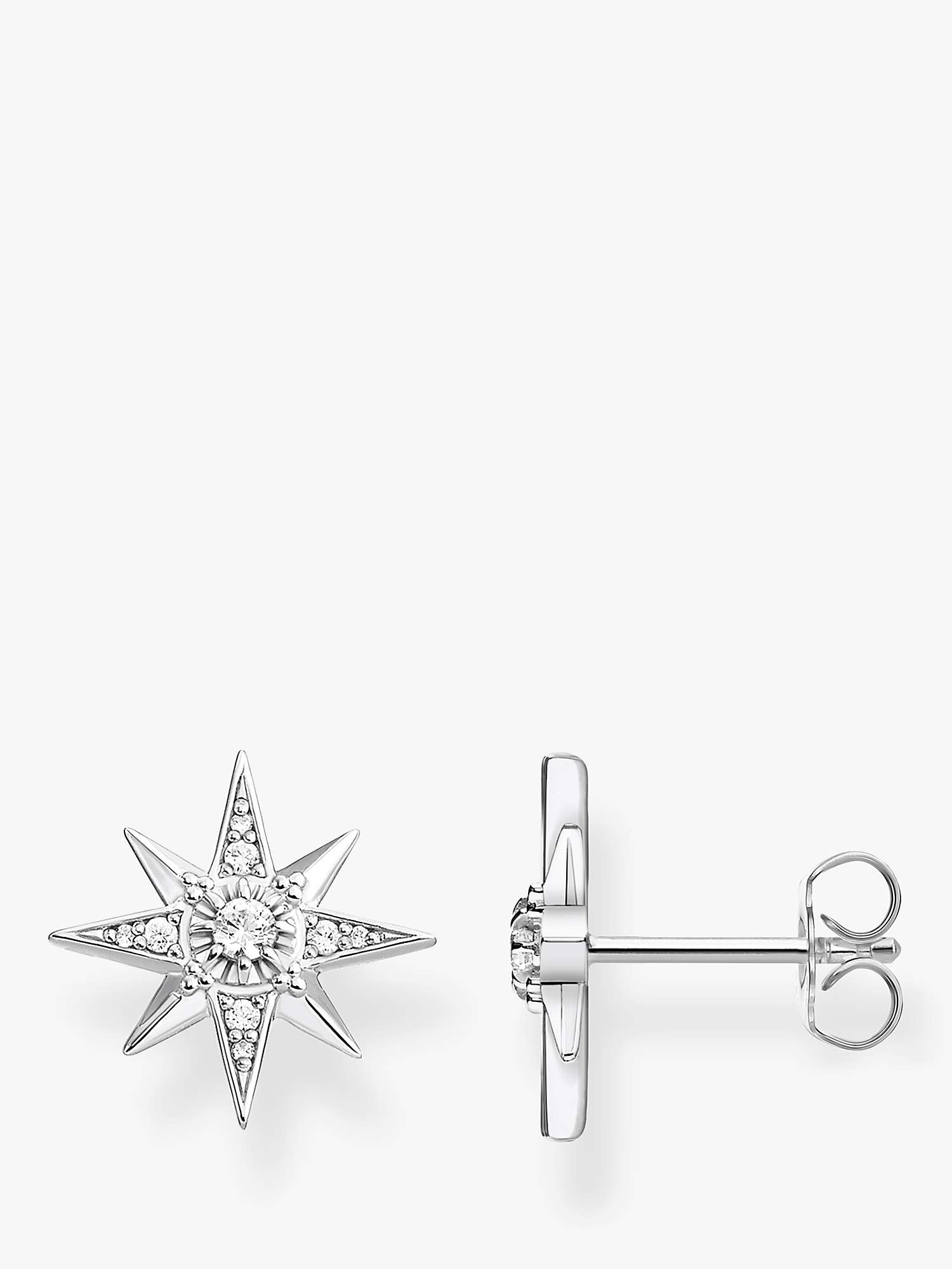 Buy THOMAS SABO Magic Stars Cubic Zirconia Star Stud Earrings, Silver Online at johnlewis.com