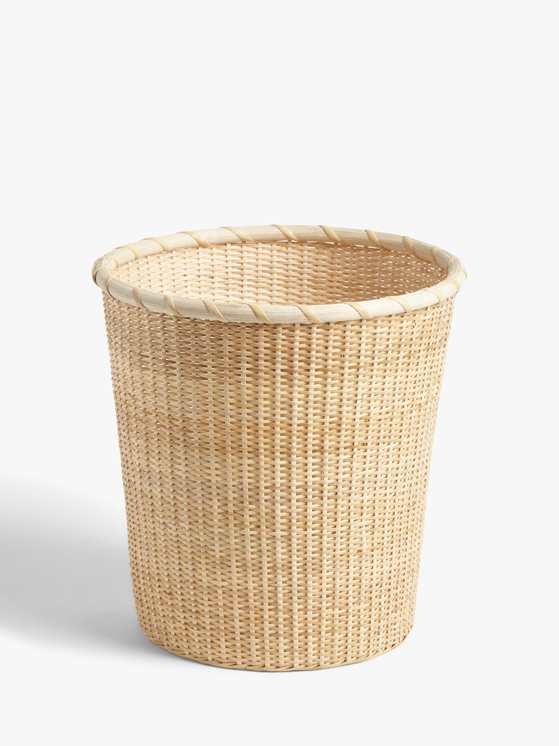 John Lewis & Partners Thin Rattan Waste Paper Bin at John Lewis & Partners