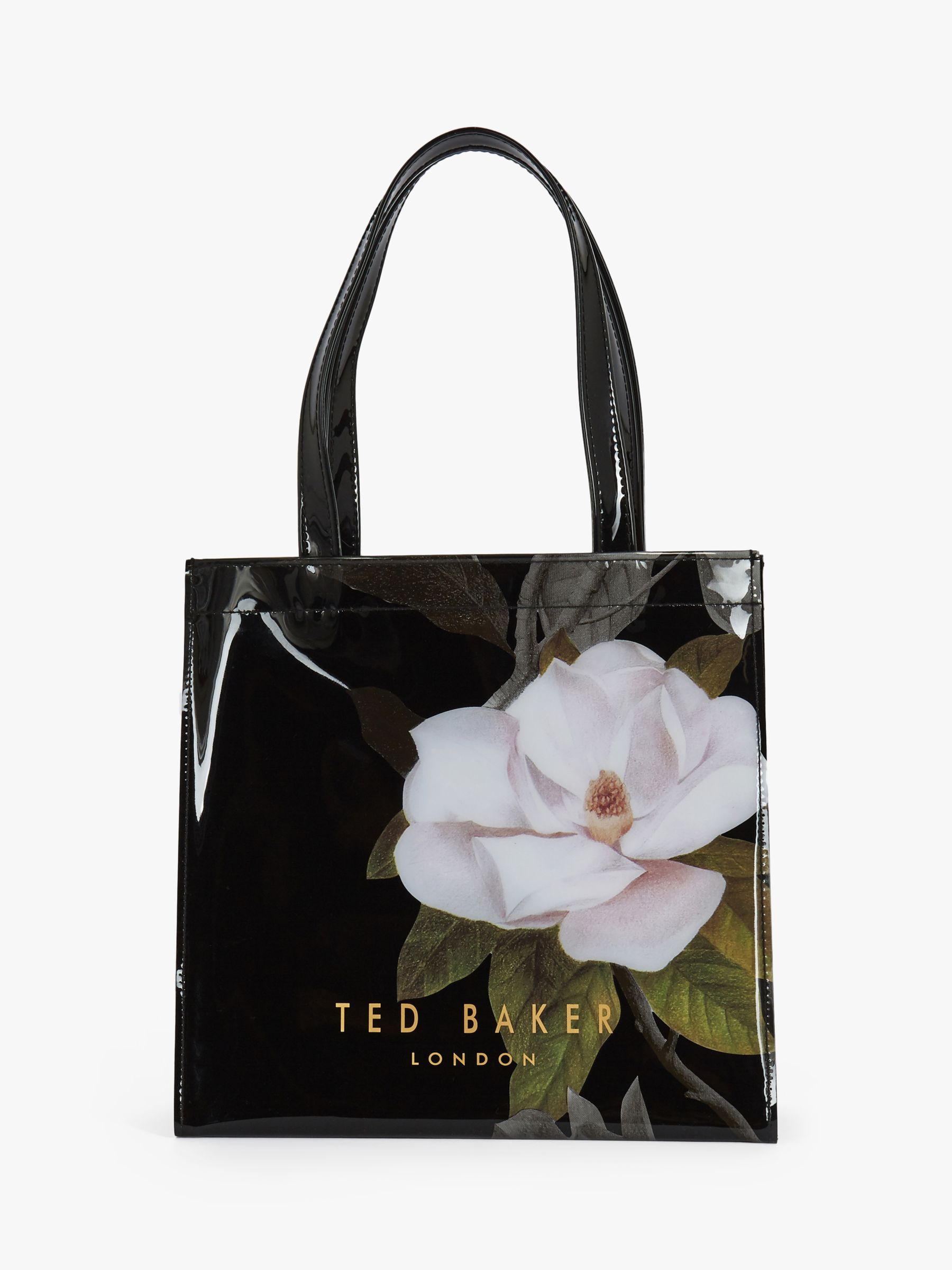 Ted Baker Gimacon Floral Small Shopper Bag, Black at John Lewis & Partners