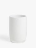 John Lewis White Ceramic Bathroom Tumbler