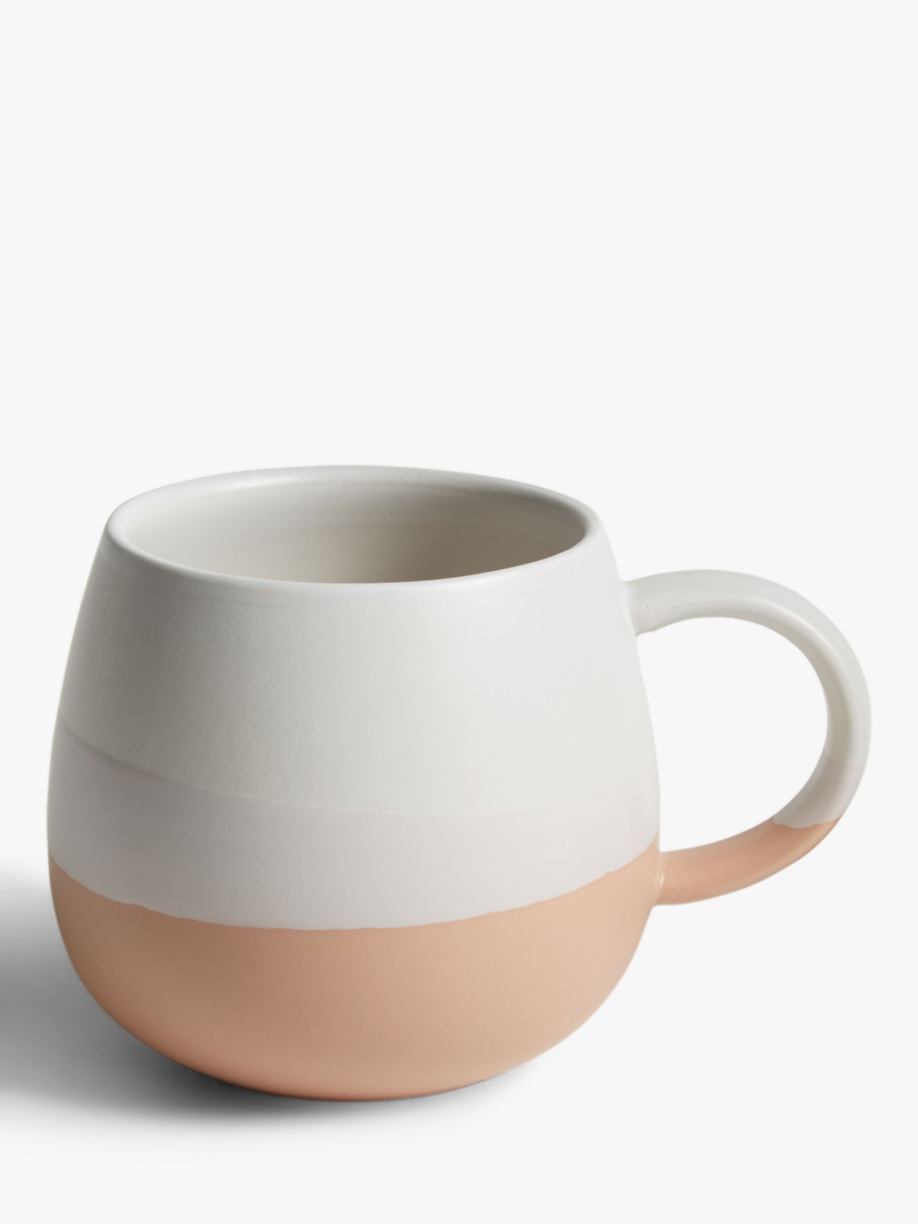 John Lewis & Partners Artisan Dipped Mug, 400ml, Plaster