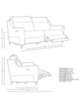 John Lewis Elevate Large 2 Seater Power Recliner Sofa, Metal Leg