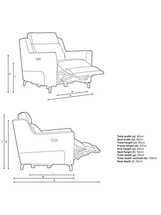 John Lewis & Partners Elevate Power Recliner Armchair, Metal Leg